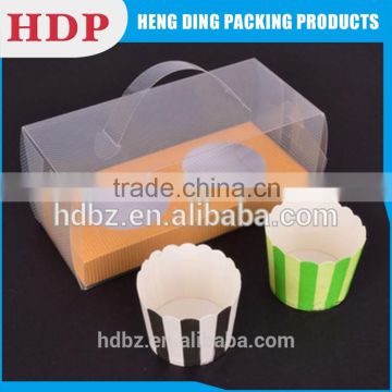 cheap clear plastic cupcake box packaging