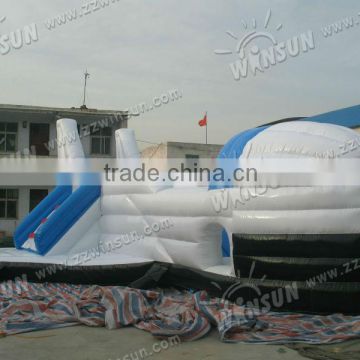 Advertising inflatable space shuttle obstacle course