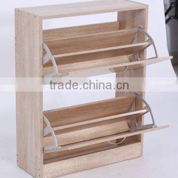 Cheap modern Wooden 2 tiers Shoe rack/shoe cabinet