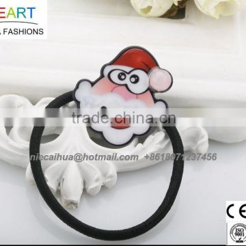 fancy kids hair ponytail holder christmas hair accessory Santa Claus hair ponytail holder