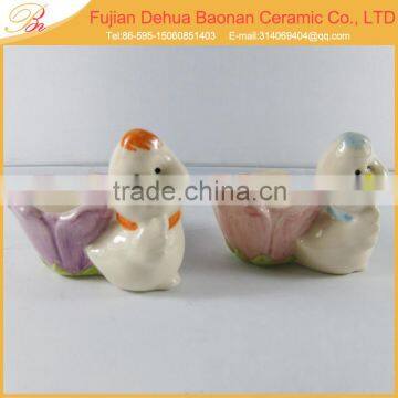 lovely ceramic easter decor mini egg basket