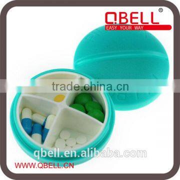 Plastic Pill-shape Portable Cute Travel Pocket 4 Case Pill Box/Pill Storage Cases photo-2