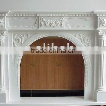 marble stone fireplace mantel