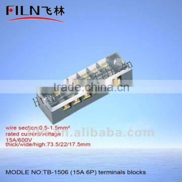 terminal block 5mm TB-1506 15A 6P