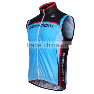 blue color polyester sublimation 3D cutting Bicycle gilets