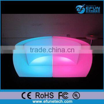 outerdoor/indoor led funiture, battery rechargeable rgb color led light sofa chairs