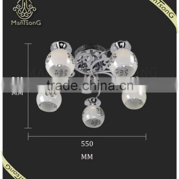 Home Decorative Modern White Glass Ceiling Light Cheap ceiling light, LED Ceiling Light Fixture With Remote Control