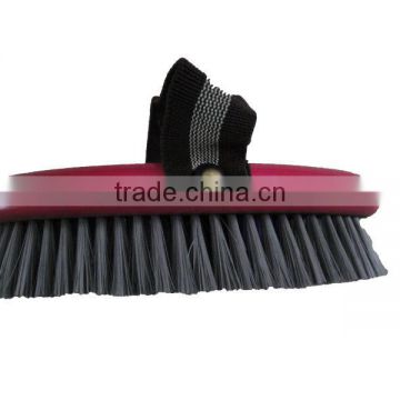 Small body brush with soft goat hair,leather strap