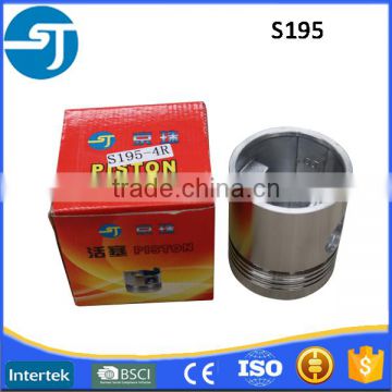 Single cylinder 4 stroke S195 diesel engine spare parts piston