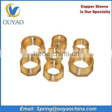 Size 1/2*1/8 hexagonal thickness 3mm brass bushing insert brass quick connection