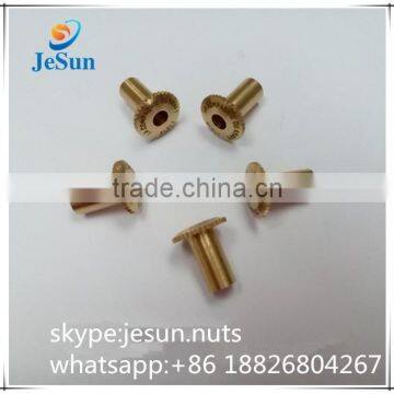 China Supplier Hardware Manufacturing Brass Male and Female Screw With Logo photo-2