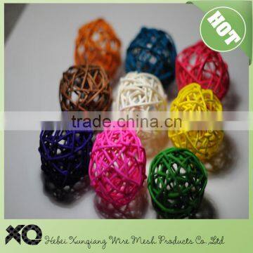 colorful Christmas tree decorative rattan balls /home decor vase filler willow ball