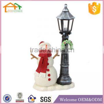 Factory Custom made best home decoration gift polyresin resin light up snowman