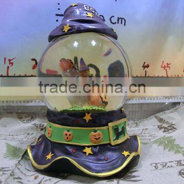 Custom Resin Wizard Hat Musical Halloween Snow Globe photo-2