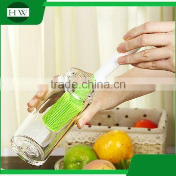 kitchen plastic silicone long handle hanging tableware water cup bottle clean cleaning brush