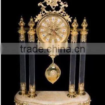 Creative Classic 24k Gold Plated Wall Clock, Crystal and Copper Mounted Wall Hanging Clock photo-2