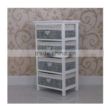 English Bulk Natural Wicker Wooden Cabinet With Handle