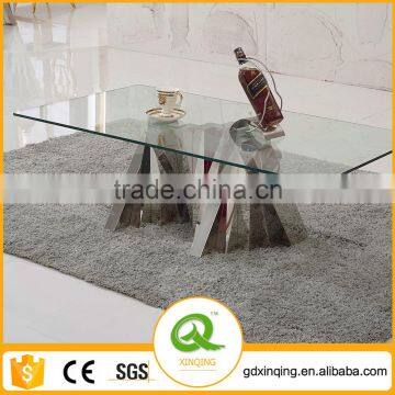 C407 Hot selling living room rectangle glass furniture