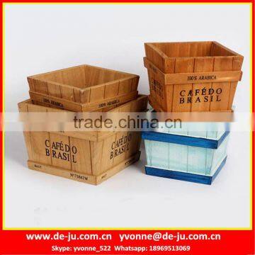 Flower Pot Wooden Organizer