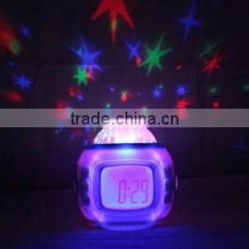 LED Projector Night Light for Babies and Kids as Gifts and Presents Large LCD Alarm Clock photo-2