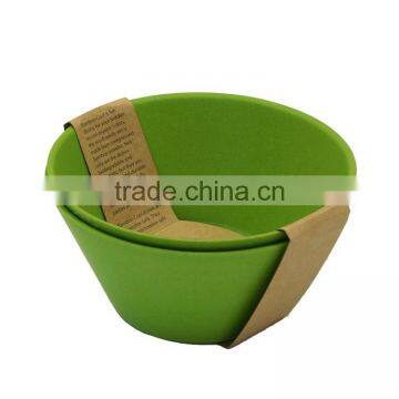 Anui Green Making Large Bamboo Fibre Tableware Bowls With Gift Pack, Western Dinnerware Bowls and Spoons Set photo-6