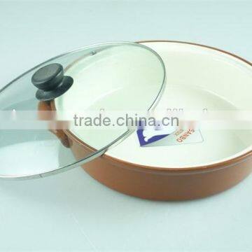 Wholesale Stock Terracotta Colour Casserole With Glass Lid,terracotta Pot photo-3