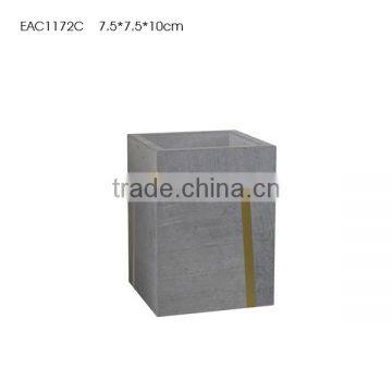 Modern Style Grey Cement / Concrete Bathroom Accessories With Groove Copper or Paninting photo-4
