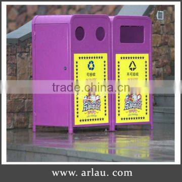 Arlau Outdoor metal rubbish dustbin