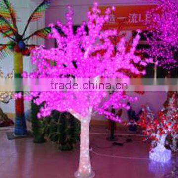 Home garden decorative 250cm Height outdoor artificial pink flashing LED solar lighted up trees EDS06 1418