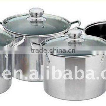 cookware set stainless steel material with high quality and mirror polishing