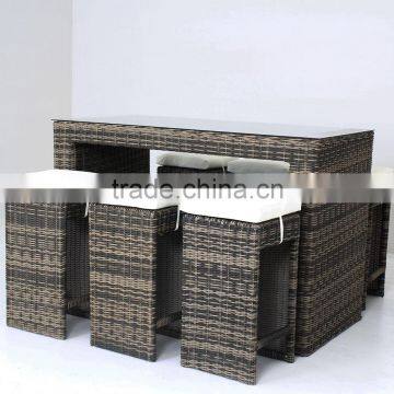 2016 Classic Style Rattan Bar Outdoor Table With Tall Foots Chair photo-3
