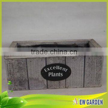 Eco-friendly Retangle Wooden Planter ,Handmade Slat Wood Basket photo-6