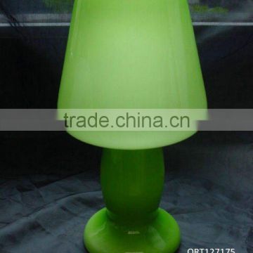 Green glass lamp shade