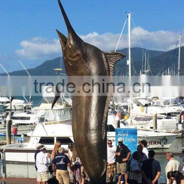 Outdoor Metal Craft Sculpture Bronze Marine Marlin for Garden photo-2