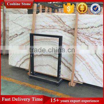 Light Transparency High Oiliness Polished Rainbow Onyx Stone Slabs photo-2