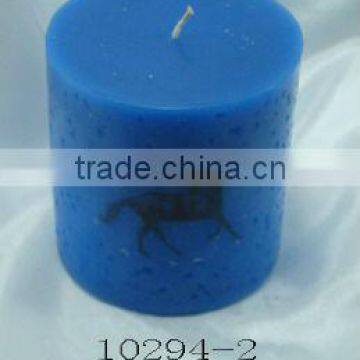 Blue candle wax