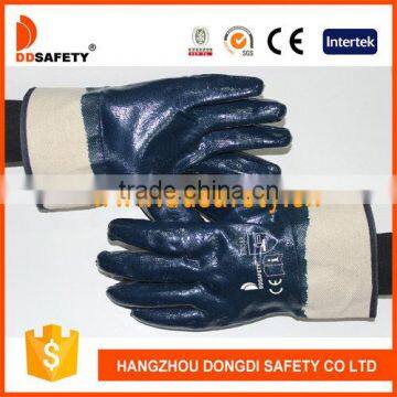 DDSAFETY Cotton With Blue Nitrile Nbr Coated Gloves Working Gloves Safety Gloves