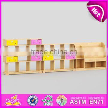Best design nursery school children bedroom furniture wooden kids bookshelf W08C177