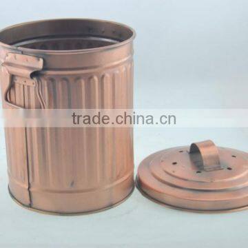 Household Big Colorful With Lid Metal Waste Bin photo-6