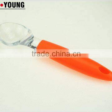 42163 Hot Sale Plastic Soft Handle Ice Cream Spoon