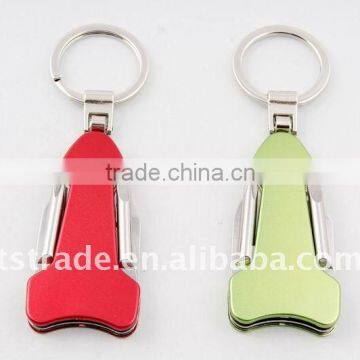 2014 Mini Cute design LED metal utility keychain gift knife K7004ALL