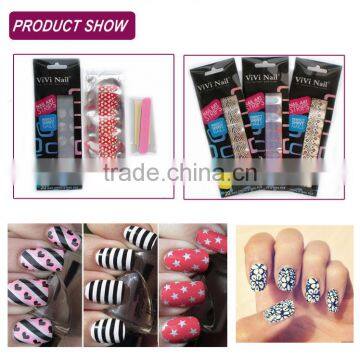 Zhejiang Yiwu Vivi Nail Peel off Full Cover Polish Nail Strips Nail Stickers photo-2