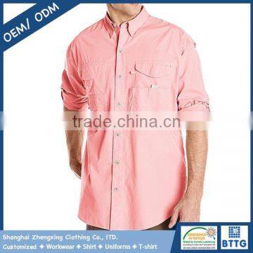 100%cotton lightweight seaside sport wear fishing shirt