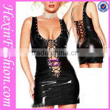 Hot Faux Sexy Tight Leather Catsuit for Women