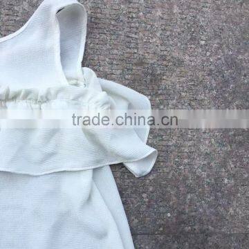 Women Flower Trimming Light Yellow T-shirt Factory Closeouts photo-2