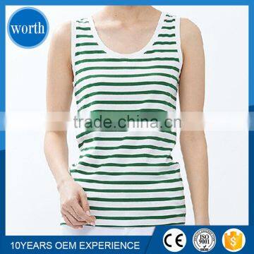 Sunny Popular Design Yarn Dyed 100% Cotton Round Neck T-shirt