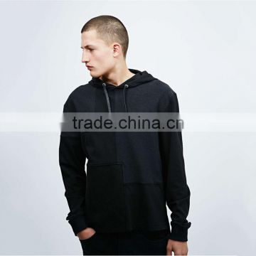 Oversized pullover hoody black and grey combination hoodie hoodies blank