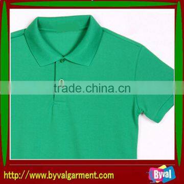 Customed Men's Pure Cotton Pique Fitted Blank Green Short Sleeve Polo Neck Shirt photo-2