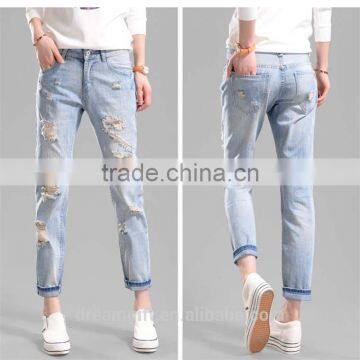 2016 New Fashion Women Slim Jeans Blue Jeans Female Stretch Pencil Jeans Female Hole photo-2