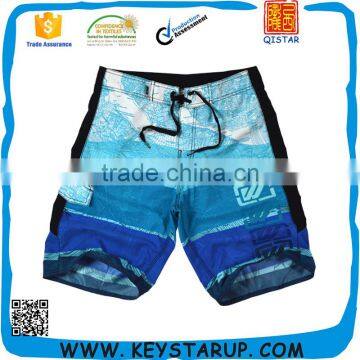 Mens Board Shorts Polyester Summer Full Print Beach Shorts